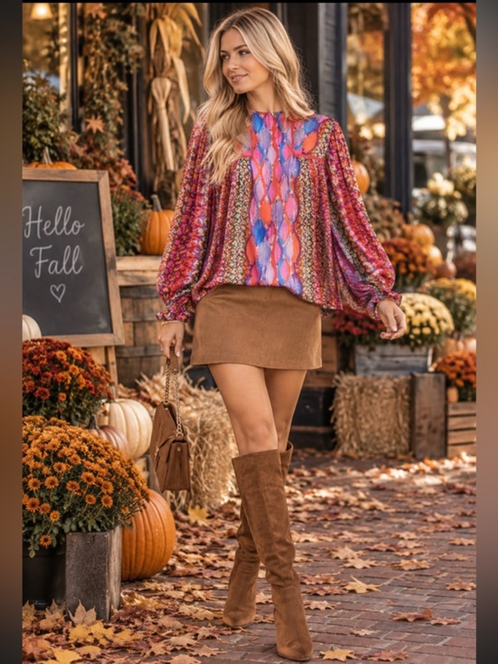 Anthropologie Blank London Miranda Peasant Blouse Multi Color Mixed Print Size S